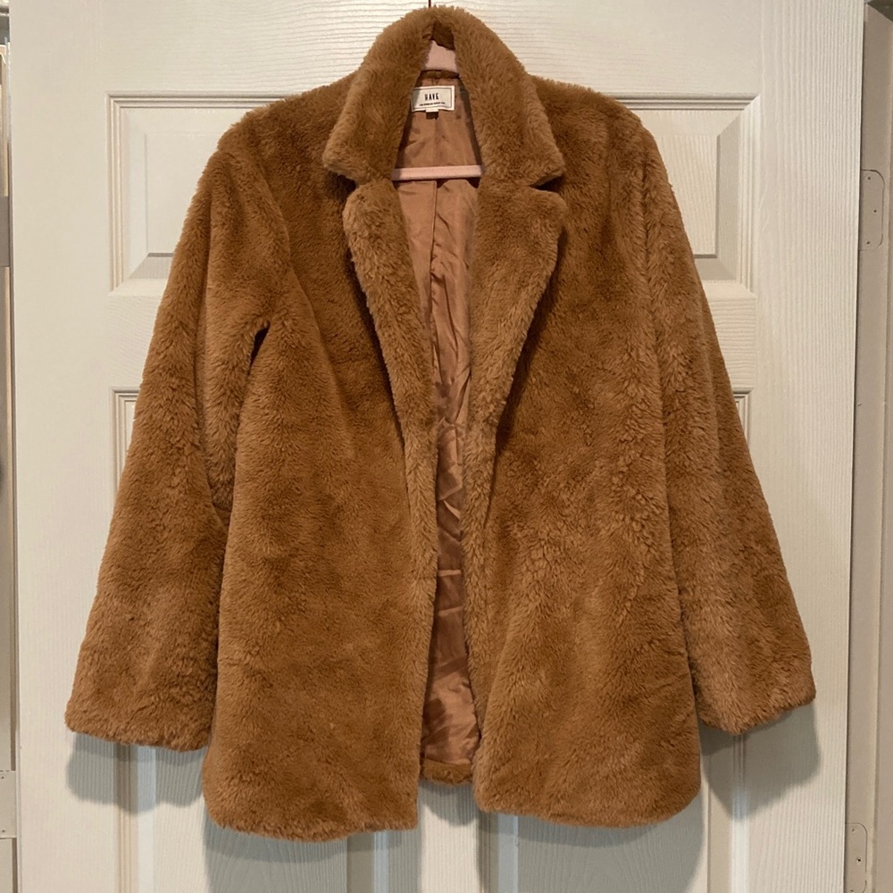 Teddy Bear Jacket Buttonless Have Los Angeles Medium